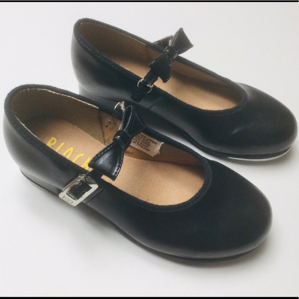 BLOCH - YOUNG GIRLS - SIZE 10.5 - BLACK - MARY JANE - TAP DANCE SHOES